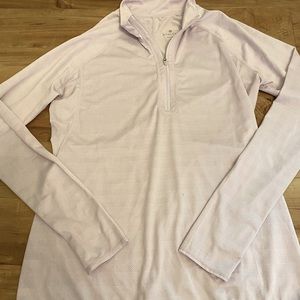 Athleta lavender thin quarter zip